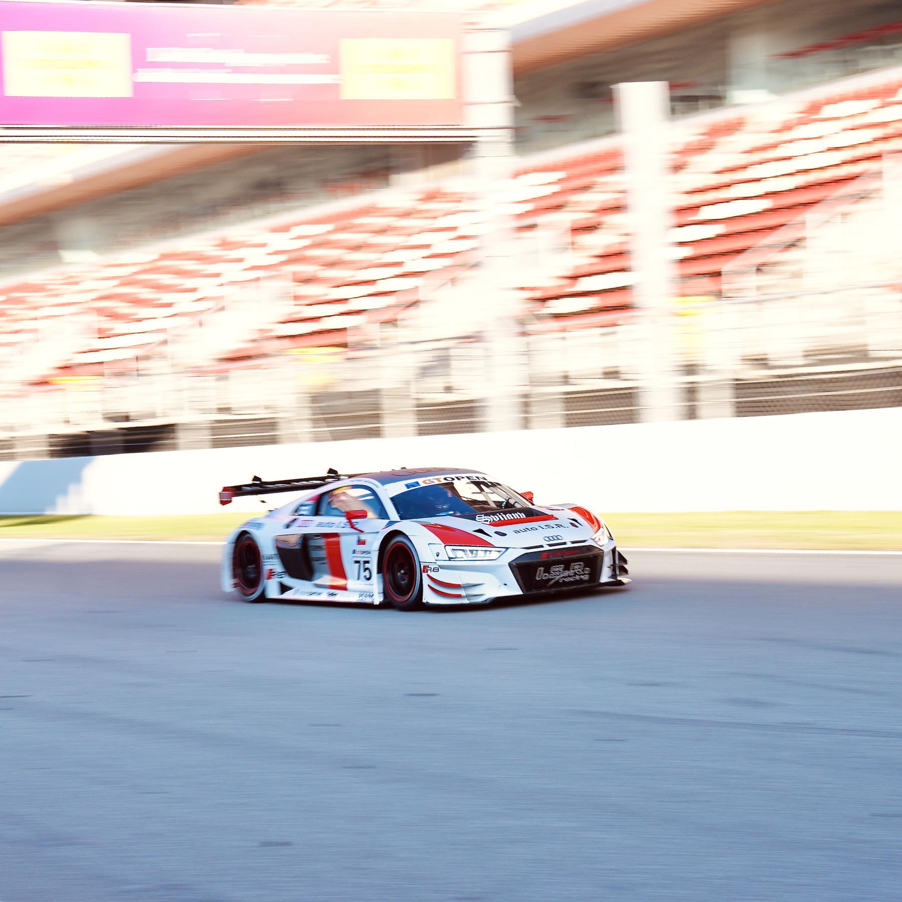 ISR Racing Audi R8 on track in Barcelona.